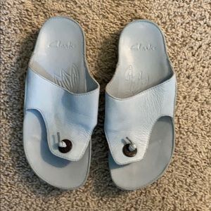 Casual baby blue clarks